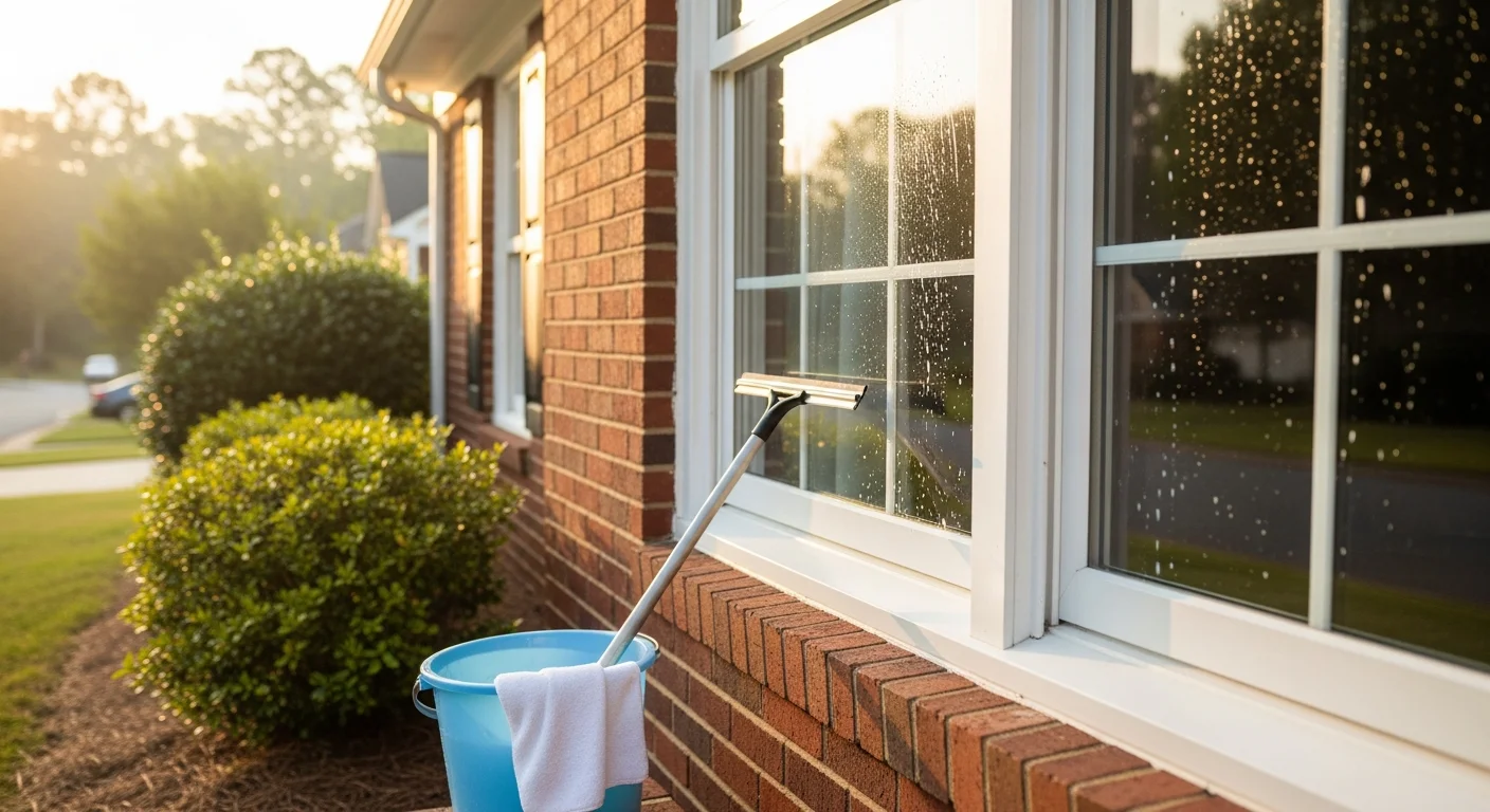 Sparkling clean residential windows on a home in Athens Georgia