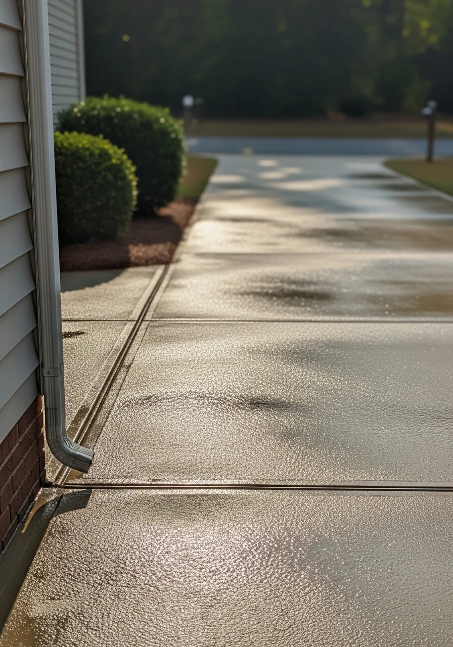 Completed work on a Monroe home exterior, demonstrating quality finish and durability suited to the area's climate.